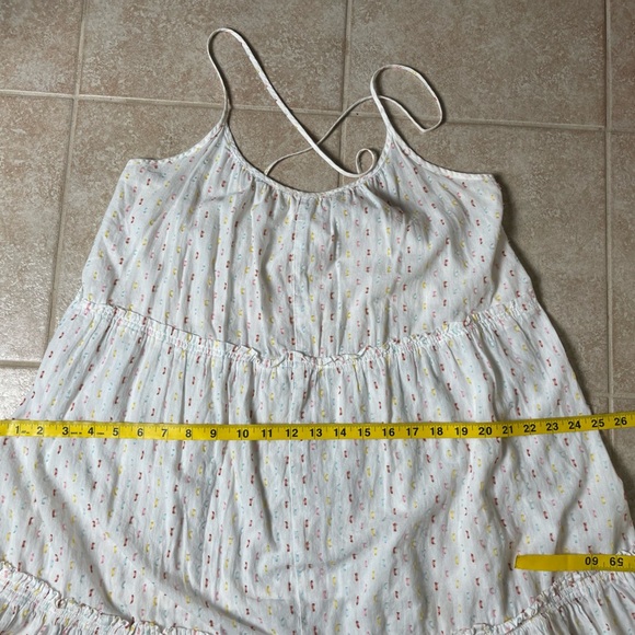 Madewell Tiered Cover-Up Dress Nightgown in Rainbow Clipdot Medium Cottagecore - Picture 11 of 15